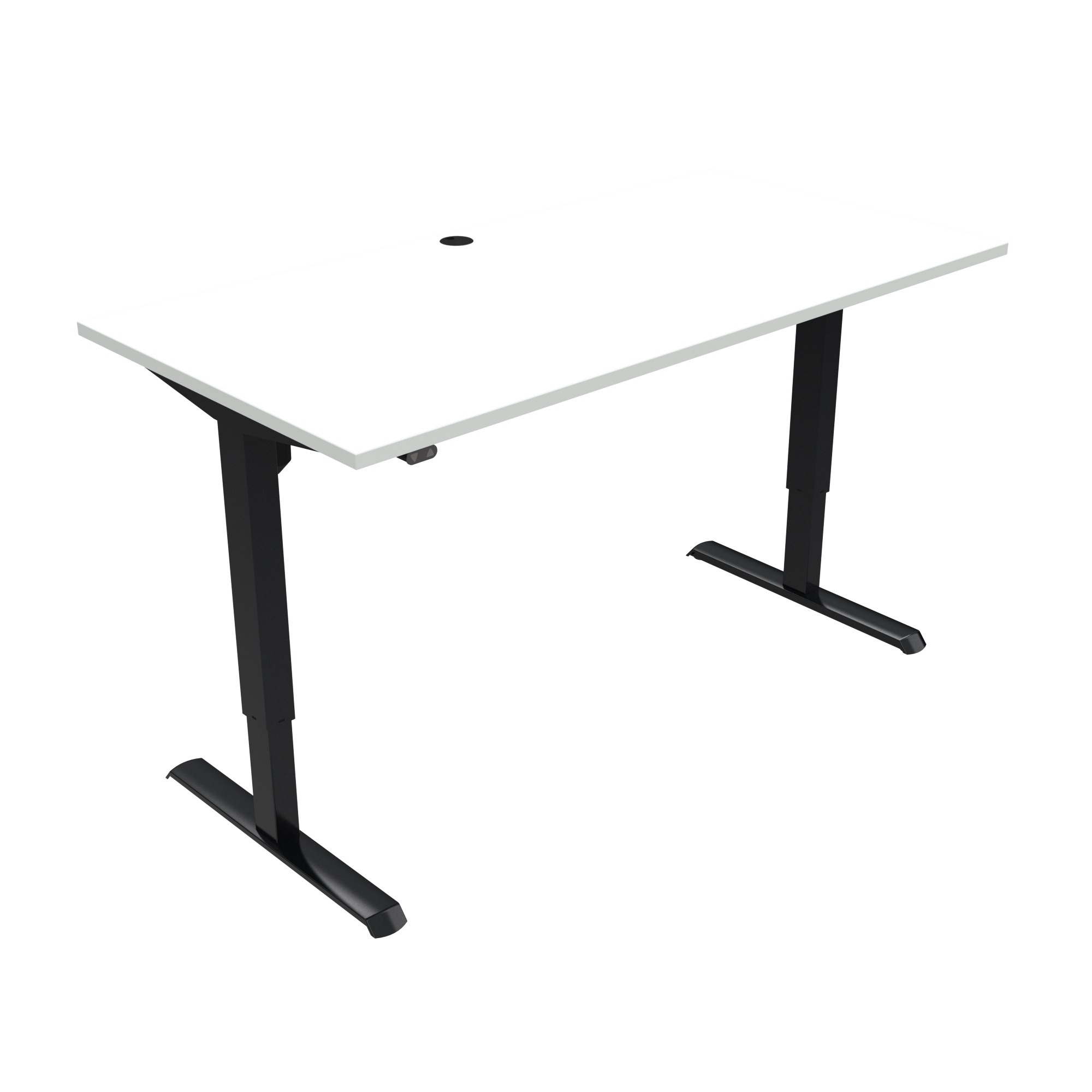 ConSet 501-33 EHA desk 1200w 800d black frame white top